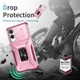 thumbnail image 2 of Allytechgroup Samsung Galaxy S25 Edge Case, Sliding Camera Lens Cover Military Grade Protection Stand Bracket Bumper Rugged TPU PC Phone Case for Samsung Galaxy S25 Edge, Pink, 2 of 8