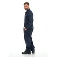 thumbnail image 4 of Men's 8 Ounce Twill Deluxe Long Sleeve Coverall Men Zip-Front Cotton Coverall Navy X-Large, 4 of 5