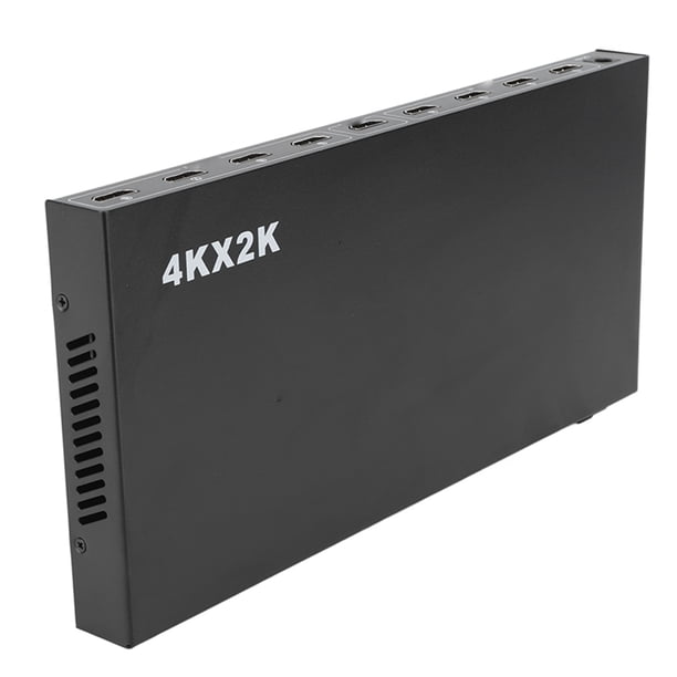 4K HD Splitter Distribución de Video Compuesto en 8 Salidas Amplificador de Video de Sonido de Carcasa de Metal Completo para DVD STB Consolas de Juegos Proyector de Pantalla de ANGGREK Otros