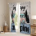 thumbnail image 3 of Erosebridal Teens Rustic RV Car Black Out Curtains,Boys Girls Happy Camping Curtains Pack of 2 (42x63 Each),Lightweight Room Decor, 3 of 6