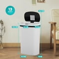 thumbnail image 7 of PayLessHere 13Gal Trash Can - Touchless Automatic Lid, Plastic Garbage Can for Kitchen  (2, White), 7 of 7