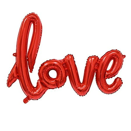 Banniere De Ballon D Amour 42 5 Pouces Lettre D Ecriture Manuscrite Ballon De Celebration Geant Mariage Romantique Douche Nuptiale Anniversaire Fete De Fiancailles Decoration Rouge Walmart Canada