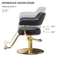 thumbnail image 3 of UBesGoo Barber Chair, 360° Swivel Salon Styling Chair, Heavy Duty Hydraulic Pump, Black Gold Home Beauty Spa Equipment, 3 of 8