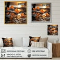 thumbnail image 4 of Designart "Autumn Maple Leaves in Orange I" Landscapes Framed Wall Art - Country Orange Cottage Lake Mountains Living Room Framed Canvas Art, 4 of 6