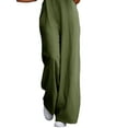thumbnail image 5 of JustVH Womens Plus Size Wide Leg Loose Rompers Cotton Linen Jumpsuit with Pockets, 5 of 5
