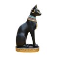 thumbnail image 3 of Estatua de gata Bastet, antigua figura coleccionable de decoración de escritorio, escultura de gatita Bastet para mesa, estante de oficina, 3 of 9