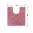 thumbnail image 3 of Home Weavers Fantasia Collection Toilet Rugs U Shaped Contour, Extra Thick Bathroom Rug, Non-Slip Contour Mat for Bathroom, Cotton Soft & Water Absorbent, Machine Washable, 20"x20" Contour, Pink, 3 of 5