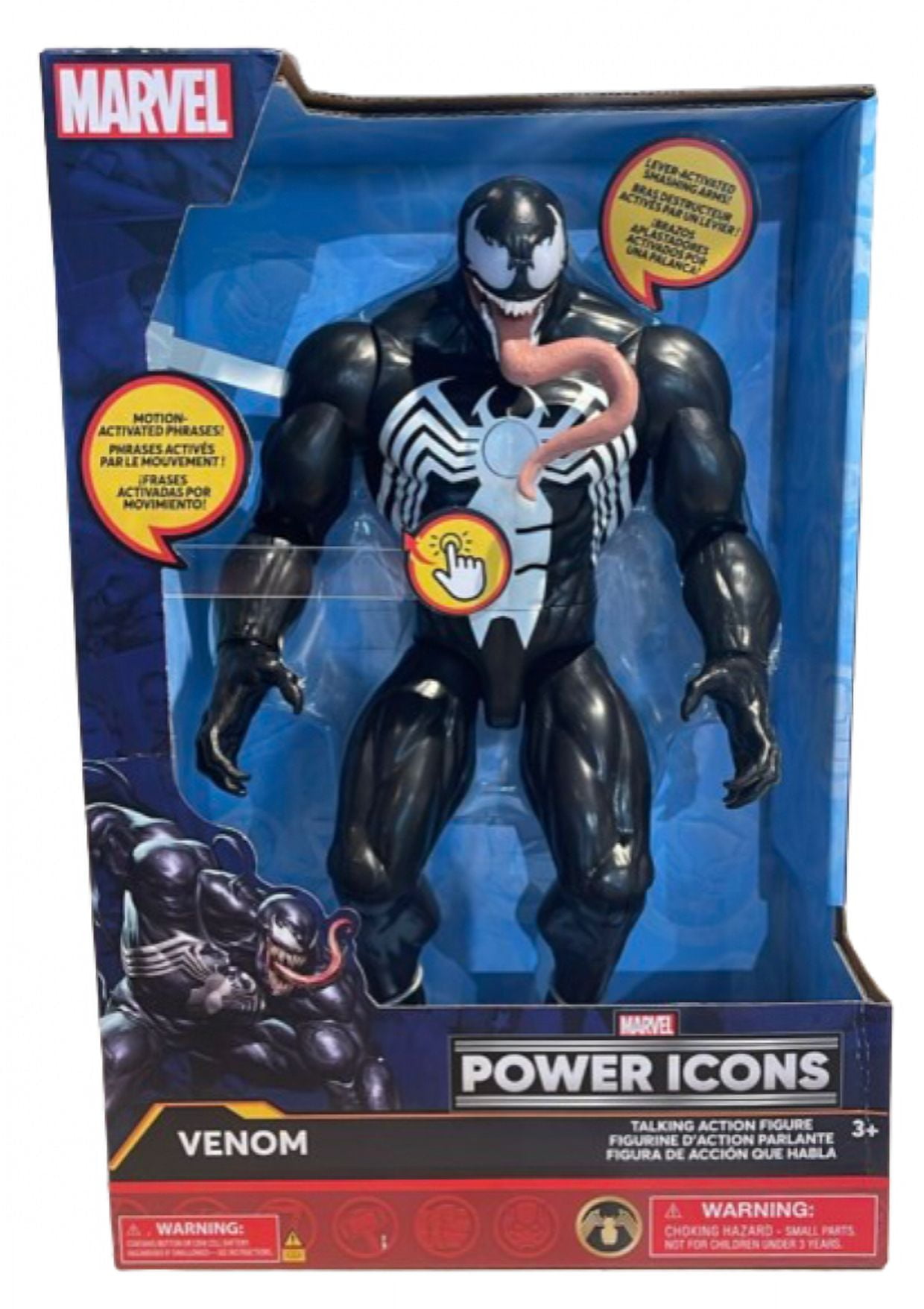 Disney Parks Marvel Venom Power Icons Talking Action Figure New