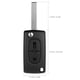 thumbnail image 5 of Carcasa de llave de 2 botones compatible CE0523 llave plegable para Peugeot 207 307 308 407 408 3008 5008 Citroen C2 C3 C4 C5 C6 C8 (2 botones, CE0523), 5 of 5
