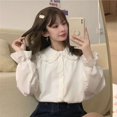 thumbnail image 5 of Gidyq-Camisa blanca Vintage para mujer, blusa elegante de manga larga, estilo Preppy, Y2K, dulce, Kawaii, combina con todo, 5 of 5