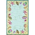 thumbnail image 1 of HomeRoots 352334 3 ft. 6 in. x 5 ft. 6 in. Wool Blue & Ivory Area Rug, 1 of 1