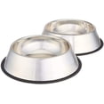 thumbnail image 2 of Stainless Steel Pet Feeder Bowl With Rubber Base (Approx. 700ML), Pet Bowl/Cats/Dogs/Parrots/Birds, Food And Water Bowls For Pets ( Pack of 1), 2 of 3