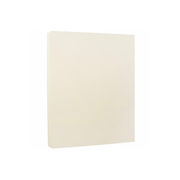 JAM Paper 80 lb. 8.5" x 11" Strathmore Cardstock Ivory Wove 100/pack  (301125G)