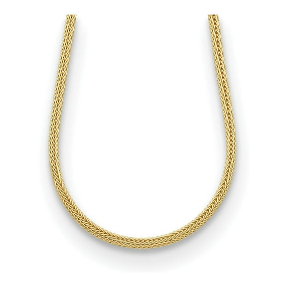 Auriga Fine Jewelry 14K Yellow Gold Polished 3 mm Mesh Chain Necklace for Women 16"