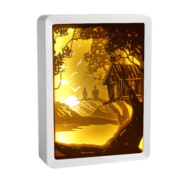 Lámpara de alimentación USB Sunnimix 3D Papercut Night Light luz de noche de talla de papel