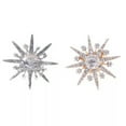 thumbnail image 6 of GKNET Wedding Silver Snowflake Diamante Brooch Rhinestone Crystal Broach Pin Xmas Gkj-Gold, 6 of 9