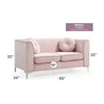 thumbnail image 2 of Glory Furniture Delray Velvet Loveseat in Pink, 2 of 7