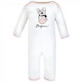 thumbnail image 3 of Hudson Baby Infant Girl Cotton Coveralls, Bonjour, 3-6 Months, 3 of 5