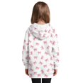 thumbnail image 2 of Xoenoiee Pink Bow Print Long Hoodies for Kids Loose Pullover Dress Lightweight Hooded Sweatshirt with Front Pocket Long Sleeve Activewear T-shirts Sweater Tops Sports Shirt, Size 11-12 Years, 2 of 7