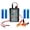 Blue, variant on YAHHU Universal Fuel Injector Tester and Cleaner Tool Kit, 12V 8 Pulse Modes, 4 Adapters, Short Circuit Protection, Automotive Diagnostics Cleaning Set - Blue (6.7 inches / 17.02 cm)