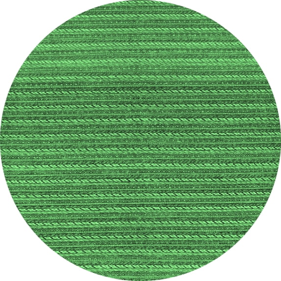 Ahgly Company Indoor Round Oriental Emerald Green Modern Area Rugs, 5' Round