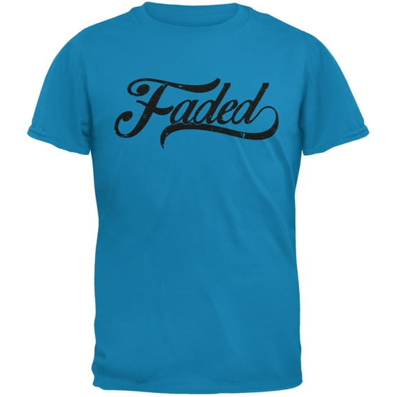 Faded Sapphire Blue Adult T-Shirt - X-Large