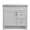 thumbnail image 3 of Bellaterra Home  37 in. Single Sink Vanity with Carrara Marble Left Door & Left Sink, White, 3 of 16