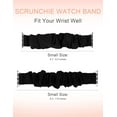 thumbnail image 4 of Wearlizer 4 Packs Compatible with Apple Watch Band Scrunchie Soft Cloth 38mm 40mm 41mm 42mm 45mm 46mm 49mm, Cute Printed Elastic Watch Bands Women for Apple iWatch Ultra 2/Ultra/10/9/8/7/SE/6/5/4/3, 4 of 7