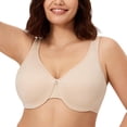 thumbnail image 4 of Bra CALVENA Minizer para mujer, cobertura total, color beige 42DD, 4 of 7