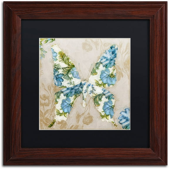 Trademark Fine Art "Winged Tapestry I" Canvas Art by Color Bakery Black Matte, Wood Frame