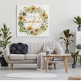 thumbnail image 2 of Let The Sunshine In Sunflower Wreath Botanical & Floral Graphic Art Gallery Wrapped Canvas Print Wall Art, 2 of 7