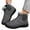 a-Grey, variant on Winter Boots for Women Black Fleece Lined Slip on Ankle Snow Booties Lightweight Outdoor Walking Shoes