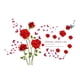 thumbnail image 1 of Adhesivo de pared extraíble, fácil de limpiar, para decoración del hogar, fondo de TV Rosas rojas, 1 of 9