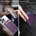 thumbnail image 2 of YINLAI Magnetic Phone Wallet Compatible with Mag-safe,Card Holder with Anti-fraud Protection for Back of Phone, Purple, 2 of 8