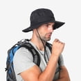 thumbnail image 4 of Sombrero de cubo impermeable para lluvia para mujer, de ala ancha, de verano, UPF50+, sombrero de vaquero para el sol, sombrero de playa flexible suave y plegable para hombre, 4 of 5