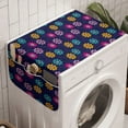 thumbnail image 1 of Floral Washing Machine Organizer, Simplistic Modern Botanical Pattern with Colorful Flowers, Anti-slip Fabric Top Cover for Washer and Dryer, Indigo and Multicolor, by Ambesonne, 1 of 1