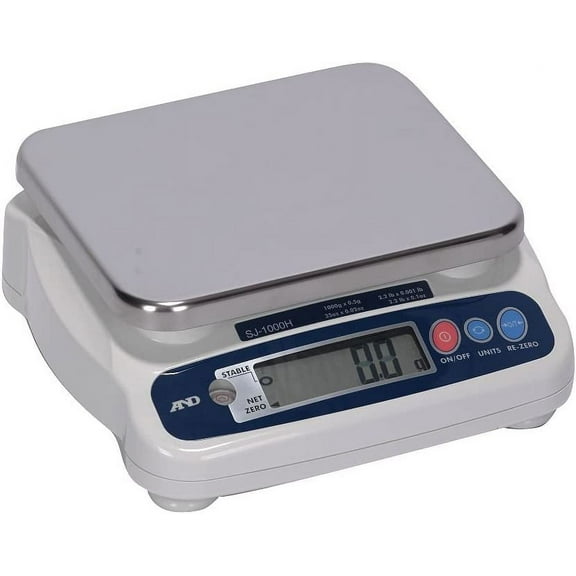 Food Scale, A&D Weighing SJ-5000HS Low Profile Digital Scale With Adapter, 5000 G x 2 G, NEW !!