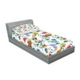 thumbnail image 2 of Ambesonne Fish Fitted Sheet & Pillow Sham Set, Watercolor Underwater, Twin, Multicolor, 2 of 2