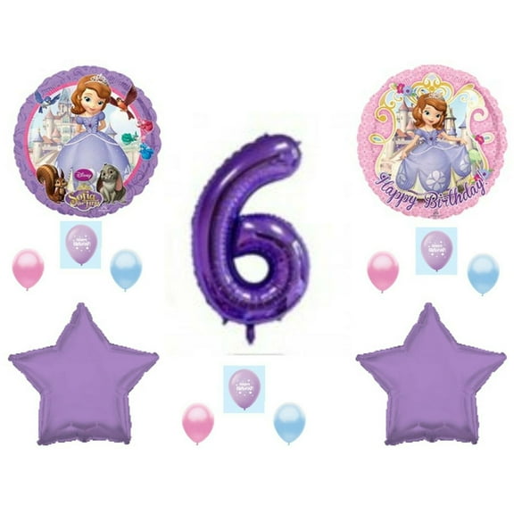 Sofia The First 6th Birthday balloons Decoration Princess Purple