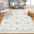 thumbnail image 2 of SAFAVIEH Casablanca Loew Diamond Area Rug, Ivory/Black, 4' x 6', 2 of 8