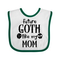Inktastic Future Goth Like My Mom with Skulls Boys or Girls Baby Bib