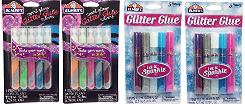 Swirl Glam Silvers Elmer/'s Swirl Glam Silvers Glitter Glue Pens