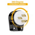 thumbnail image 3 of Enchufe Vellcon NEMA 5-15P 15A 125V negro de 90 grados, 3 of 9