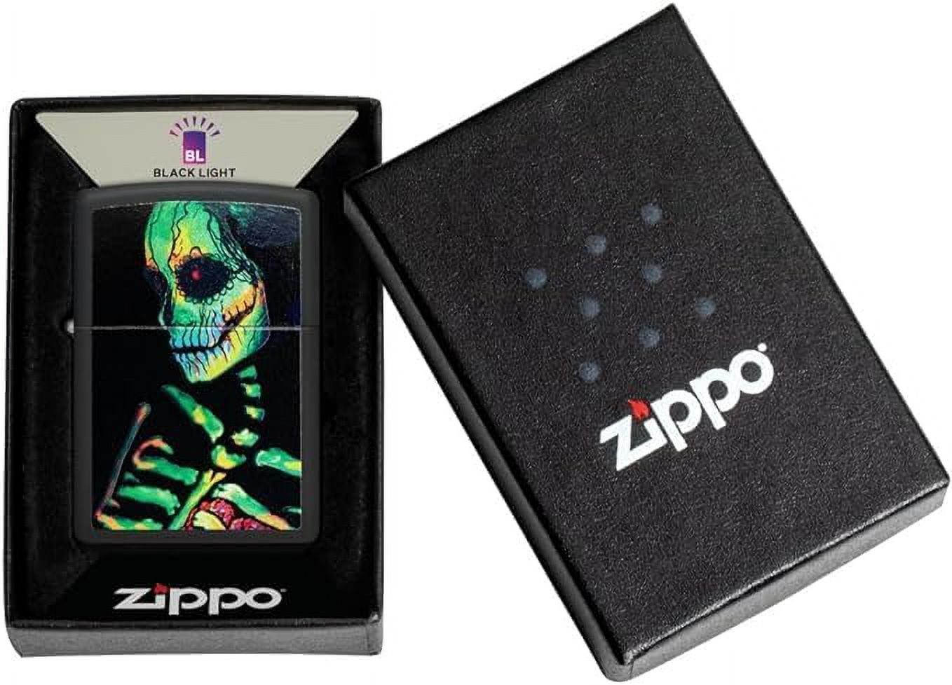 Zippo Lighter - Message for Fire Fighter Windproof Lighter (Black Light 48761)