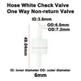 thumbnail image 3 of 4/6/8/10/12mm One-Way Non-Return Fluids Check Valve For Fuel Gas Liquid Home Improvement Parts For Marine Automotive Fluids 6mm, 3 of 8
