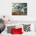 thumbnail image 5 of COMIO Farmhouse Old Barn Canvas Wall Art, Farmhouse Pictures Wall Decor, Vintage Barn and Windmill Pictures Canvas Wall Art, Rustic Wall Art for Country Room Decor, Farmhouse Style Wall Decor, 5 of 6