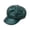 blackish green, variant on Autumn And Winter Show Face Small Leather Hat Versatile Duck Tongue Beret Hat For Men And Women Black Octagonal Hat British Retro PU Leather Fashion