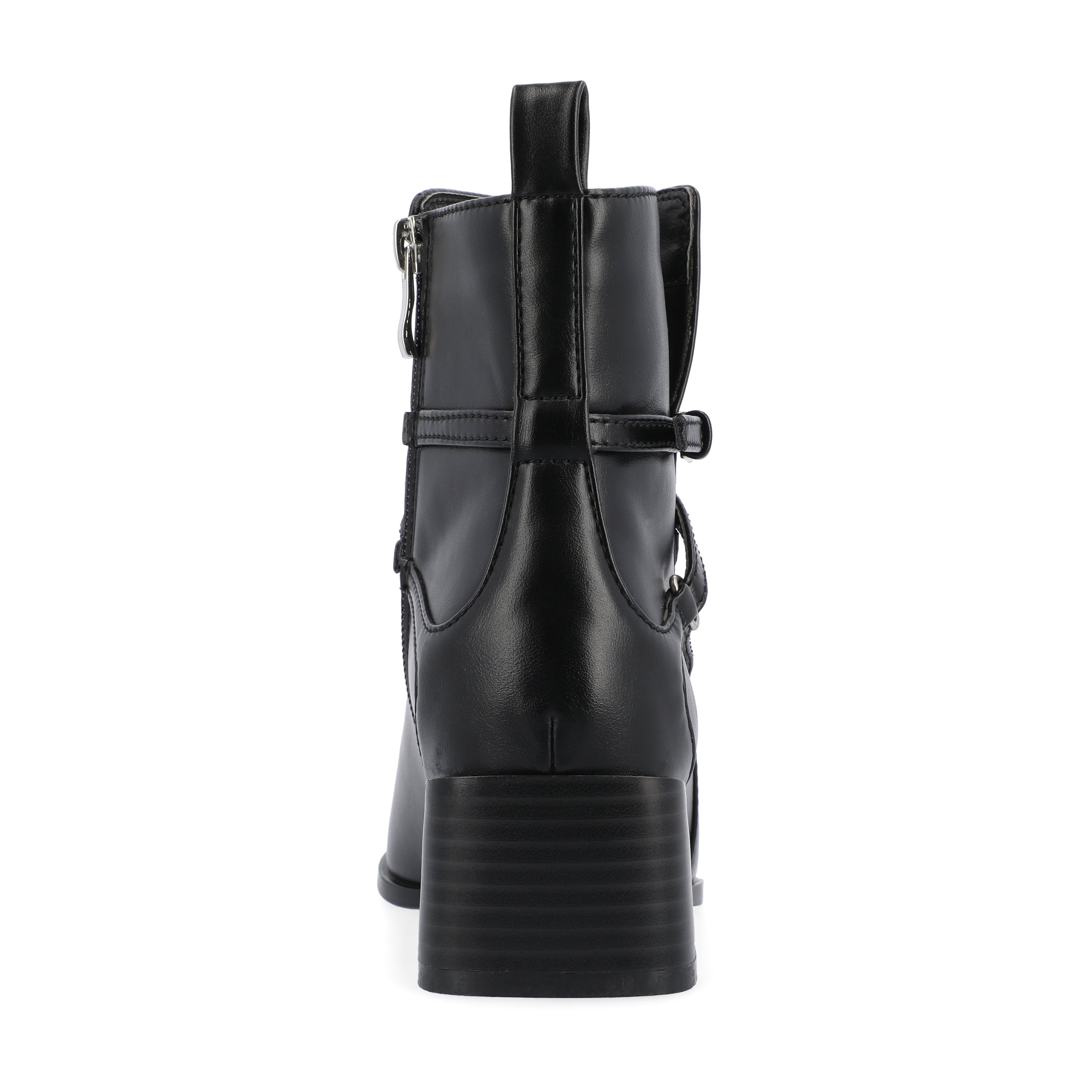 Journee Womens Estelle Stacked Heel Pointed Toe Booties, Widths Available