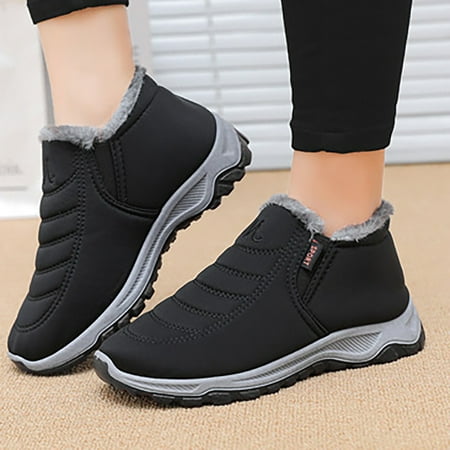 

YOUSNH Women and Men Winter New Warm Cotton Shoes Outdoor Walking Shoes Versatile Snow Shoes for Couples Woman Shoes BK1 7.5