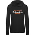 thumbnail image 2 of Women's Levelwear  Black New York Islanders Slender Monument Raglan Pullover Hoodie, 2 of 3